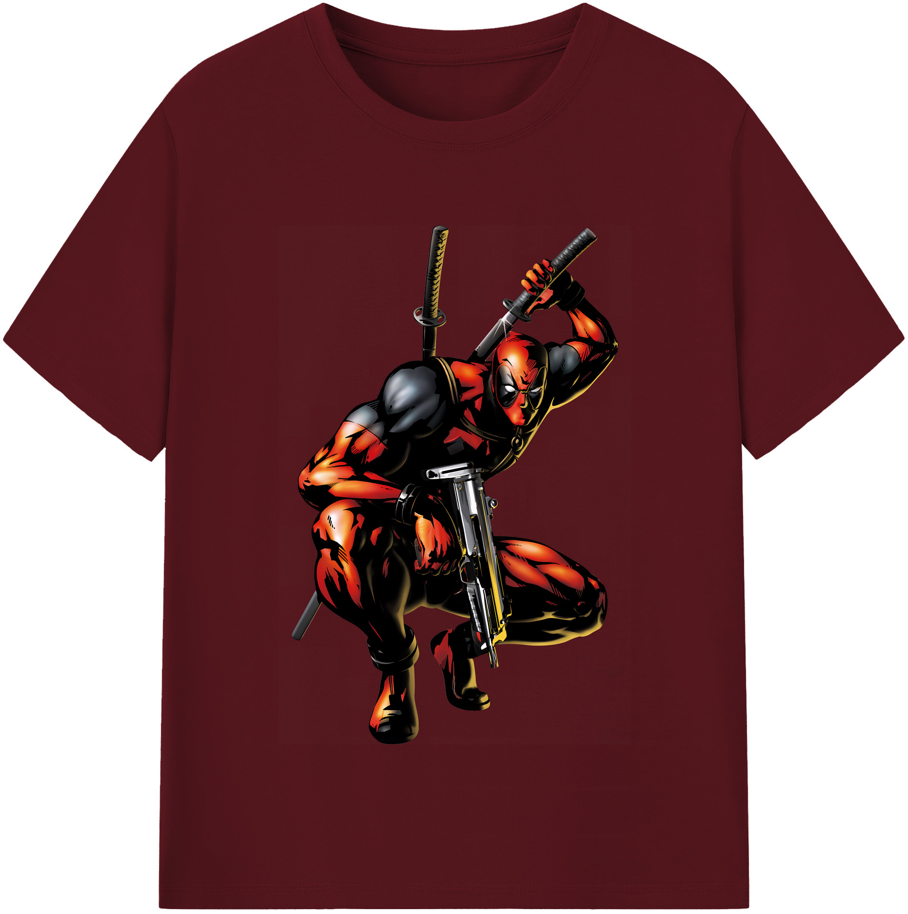 （画像用） Deadpool デッドプール 綿100％半袖Tシャツ（フロントプリント）